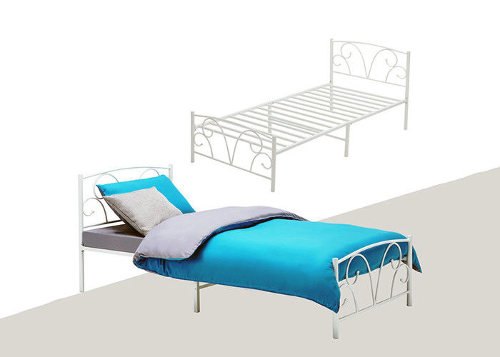 Metal Tube Construction 1986X973MM Steel Pipe Bed Frame