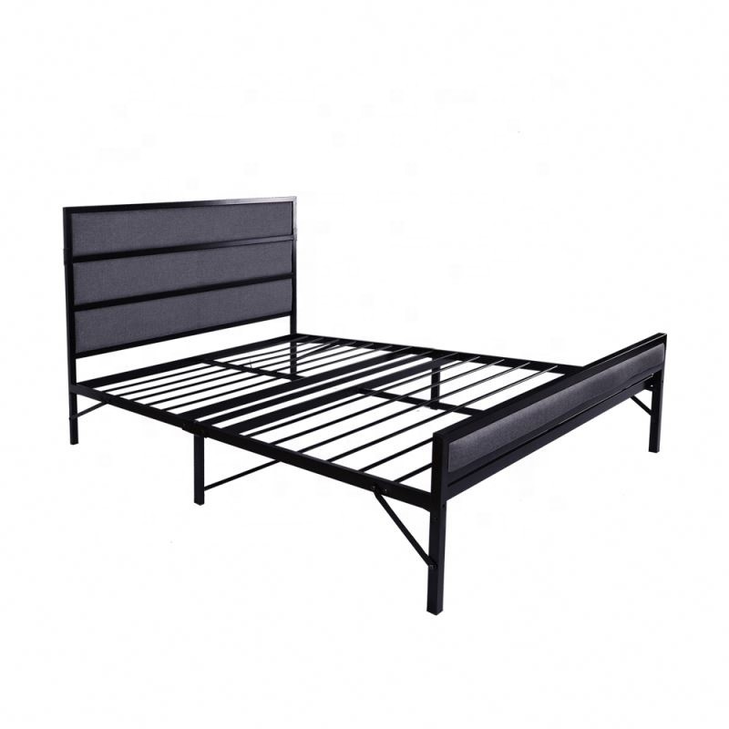 Latest Design Simple Metal Double Bed Headboard Iron Frame For Hotel Home