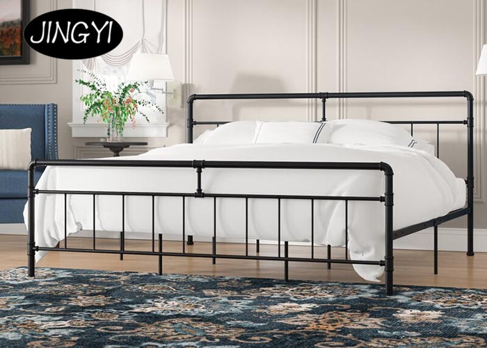 Contemporary Furniture 250 Pounds Metal Tube Bed Frame